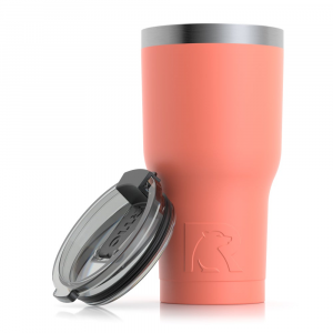 RTIC 20oz Tumbler, Coral, Matte, Stainless Steel & Vacuum Insulated, Flip-Top Lid, Case of 48