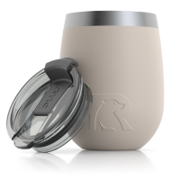 RTIC 10oz Wine Tumbler, Beach, Matte, Stainless Steel & Vacuum Insulated, Flip-Top Lid