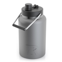 RTIC Half Gallon Jug, Graphite, Matte, Stainless Steel & Vacuum Insulated, Flip-Top Lid, Case of 12