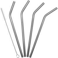 Straws, Stainless, 4 Pack