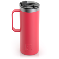 RTIC 20oz Travel Mug, Cardinal, Matte, Stainless Steel & Vacuum Insulated, Flip-Top Lid