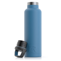 RTIC 20oz Water Bottle, Slate Blue, Matte, Stainless Steel & Vacuum Insulated
