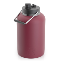RTIC One Gallon Jug, Maroon, Matte, Stainless Steel & Vacuum Insulated, Flip-Top Lid, Case of 9