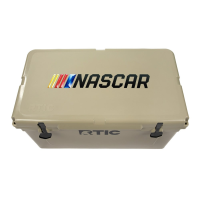 NASCAR 65 QT Hard Cooler, Tan, NASCAR Logo