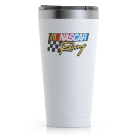 16oz NASCAR Pint Tumbler, White, NASCAR Racing Logo