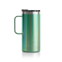 RTIC 16oz Travel Mug, Cypress Pine, Glitter, Stainless Steel & Vacuum Insulated, Flip-Top Lid, Case of 24