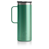 RTIC 20oz Travel Mug, Cypress Pine, Glitter, Stainless Steel & Vacuum Insulated, Flip-Top Lid