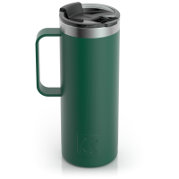 RTIC 20oz Travel Mug, Pine Tree, Matte, Stainless Steel & Vacuum Insulated, Flip-Top Lid