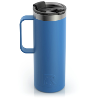 RTIC 20oz Travel Mug, Pond, Matte, Stainless Steel & Vacuum Insulated, Flip-Top Lid, Case of 24