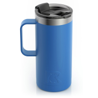 RTIC 16oz Travel Mug, Pond, Matte, Stainless Steel & Vacuum Insulated, Flip-Top Lid, Case of 24