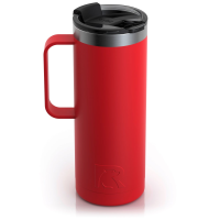 RTIC 20oz Travel Mug, Flag Red, Matte, Stainless Steel & Vacuum Insulated, Flip-Top Lid, Case of 24