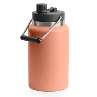 RTIC Half Gallon Jug, Salmon, Matte, Stainless Steel & Vacuum Insulated, Flip-Top Lid, Case of 12