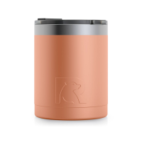 RTIC 12oz Lowball Tumbler, Salmon, Matte, Stainless Steel & Vacuum Insulated, Flip-Top Lid