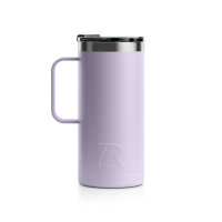 RTIC 16oz Travel Mug, Dusty Lilac, Matte, Stainless Steel & Vacuum Insulated, Flip-Top Lid, Case of 24
