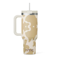 40oz Road Trip Tumbler, Brown Cow Hide
