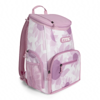 15 Can Lightweight Backpack Cooler, , Pink Water Lilies, Adjustable Straps, Padded