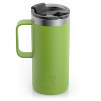 RTIC 16oz Travel Mug, Tree Frog, Matte, Stainless Steel & Vacuum Insulated, Flip-Top Lid, Case of 24