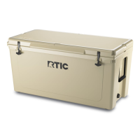 145 QT Ultra-Tough Cooler, Tan, Heavy Duty Rope Handles, T-Latch Closure