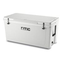145 QT Ultra-Tough Cooler, White, Heavy Duty Rope Handles, T-Latch Closure