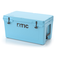 65 QT Ultra-Tough Cooler, Blue, Heavy Duty Rope Handles, T-Latch Closure