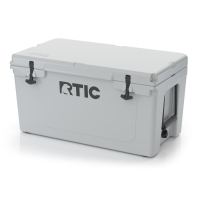 65 QT Ultra-Tough Cooler, Grey, Heavy Duty Rope Handles, T-Latch Closure
