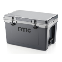 RTIC 52 Quart Ultra-Light Hard Cooler, Dark Grey & Cool Grey, Lightweight, Heavy Duty Rope Handles, T-Latch Closure