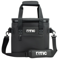 RTIC 20 Can Soft Pack Cooler, Black Leakproof & Puncture Proof