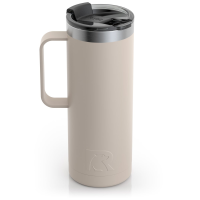 RTIC 20oz Travel Mug, Beach, Matte, Stainless Steel & Vacuum Insulated, Flip-Top Lid