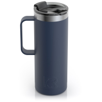 RTIC 20oz Travel Mug, Navy, Matte, Stainless Steel & Vacuum Insulated, Flip-Top Lid