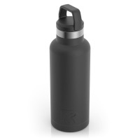 RTIC 16oz Water Bottle, Black, Matte, Stainless Steel & Vacuum Insulated