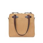 Filson Rugged Twill Tote Bag With Zipper Tan