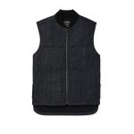 Filson Denim Insulated Work Vest Raw Indigo Size Large