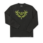Filson Waffle Knit Graphic Thermal Crewneck Faded Black/Stag Size 2XL