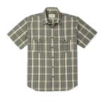 Filson Washed Short Sleeve Feather Cloth Shirt Red/Brown/Cream Plaid Size XS