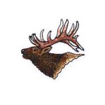 Filson Bugling Elk Chainstitch Patch Multicolor