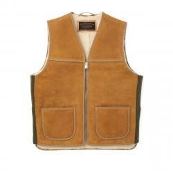 Filson Workshop Shearling Vest Size Smalladdle Brown Size Small