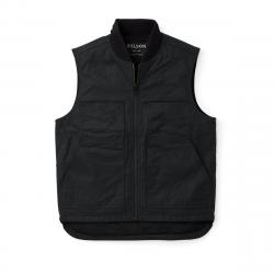 Filson Tin Cloth Insulated Work Vest Black Size 2XL