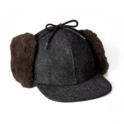 Filson Double Mackinaw Wool Cap Charcoal/Dark Brown Size XL