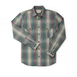Filson Washed Feather Cloth Shirt Teal Size Medium