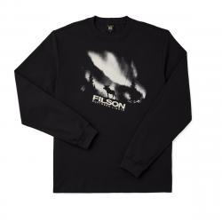 Filson Long Sleeve Pioneer Graphic T-Shirt Black Northern Lights Size 3XL