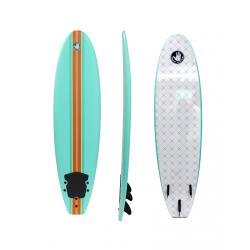 Daily 7'6" Soft-Top Surfboard with Removable Fins