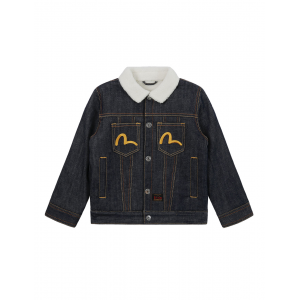 Godhead Print Fleece Lined Denim Jacket