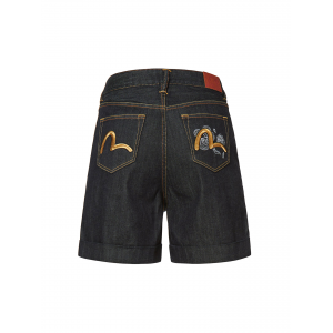 Seagull Embroidery Denim Shorts