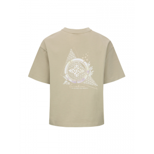Kamon Print Drop-shoulder T-shirt