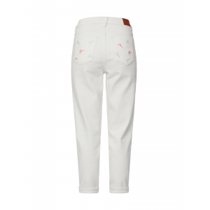 Seagull Embroidered Pockets Taper Fit Jeans