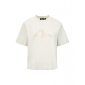 Brush Effect seagull Print T-shirt