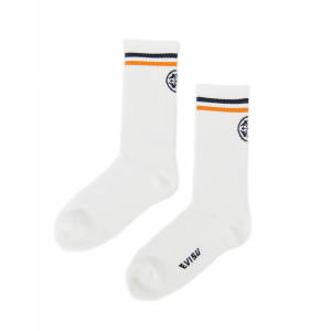 Kamon and Stripe Jacquard Long Socks