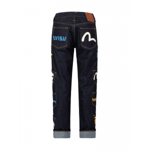 Logo-Print Multi-Pockets Regular-Fit Denim Jeans #2010