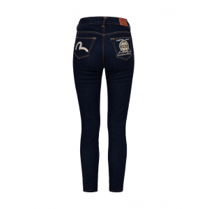 Brocade Seagull and Kamon Applique Skinny Jeans