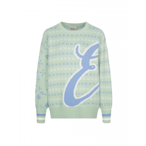 Logo Calligraphy Jacquard Knitted Sweater